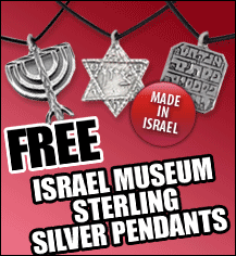 FREE Israel Museum Sterling Silver Pendants - pay shipping cost only!!!